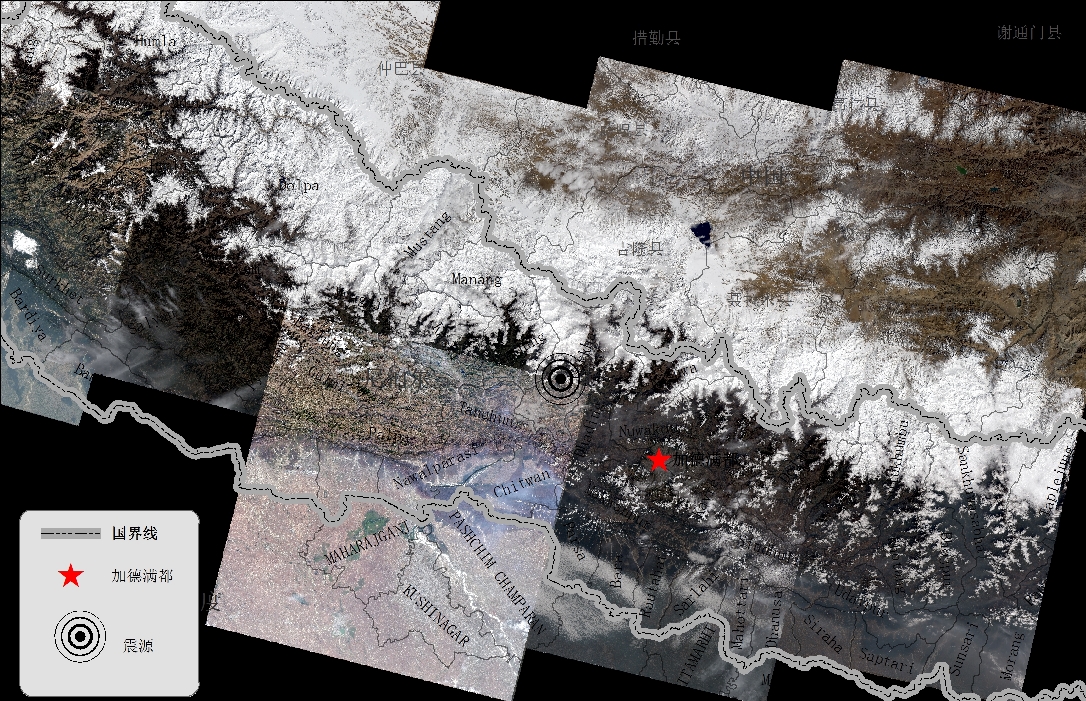 尼泊尔地区Landsat8遥感影像数据集（2014、2015年）
