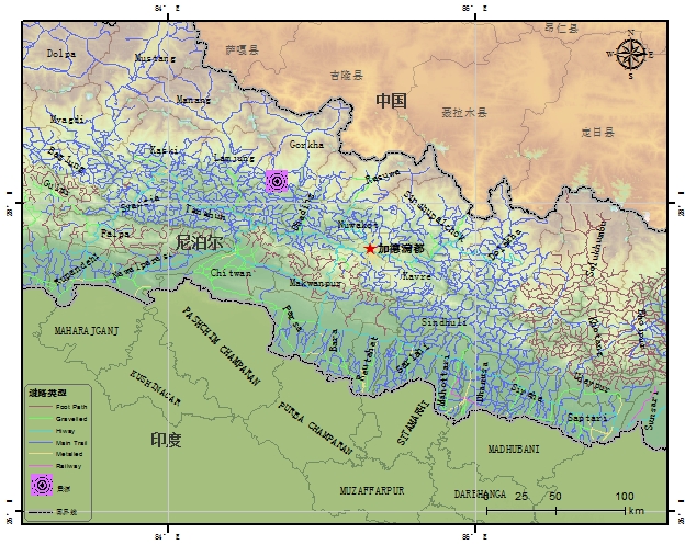 尼泊尔基础地理数据